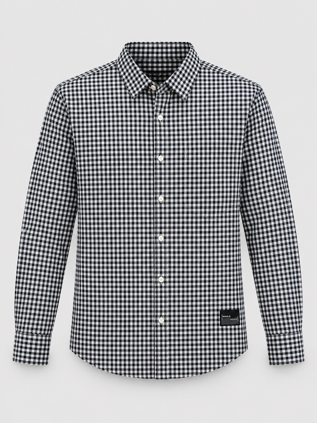 Classic Gingham Check Full-Sleeve Shirt with Chest Pocket